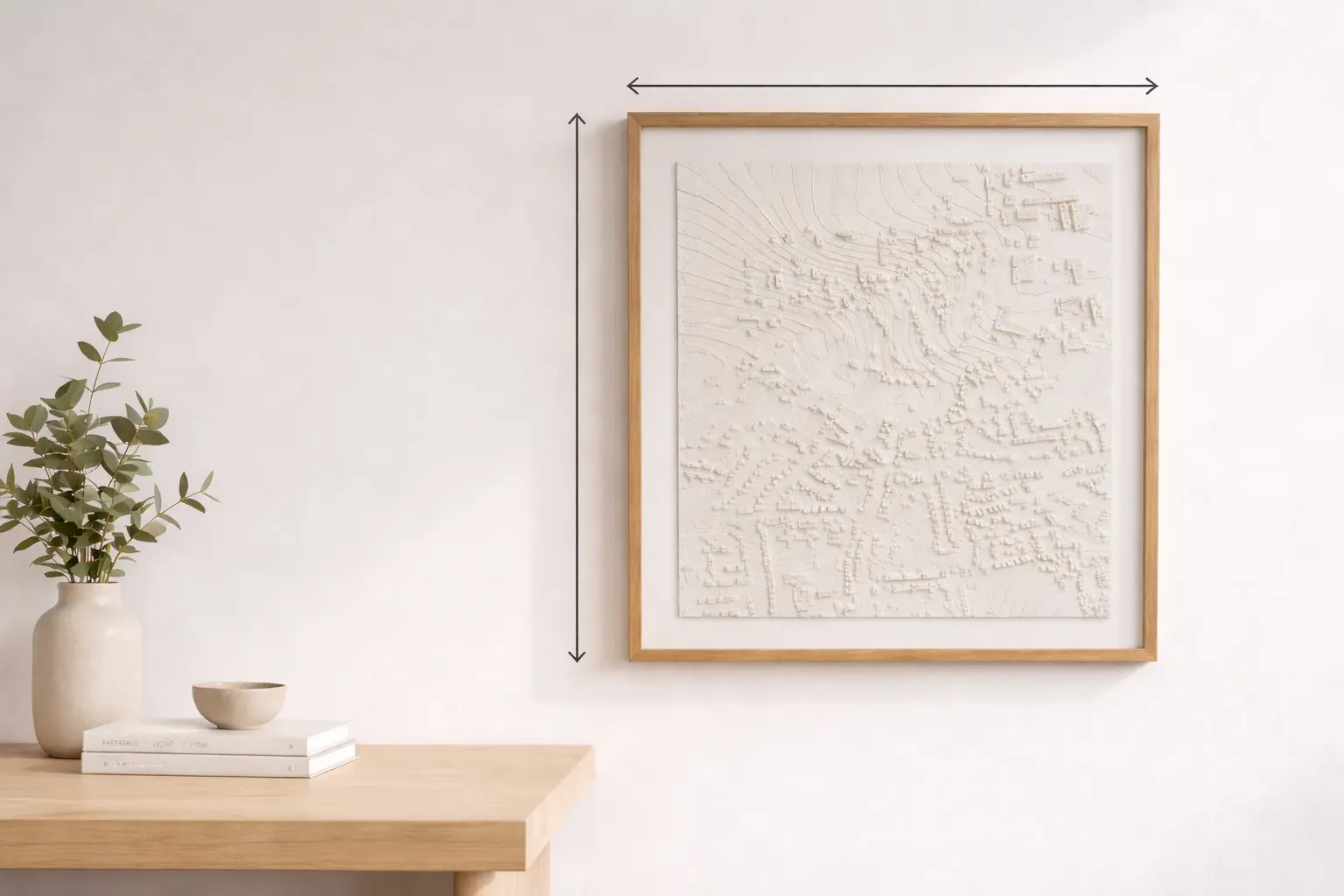 Custom 3D map sculpture size